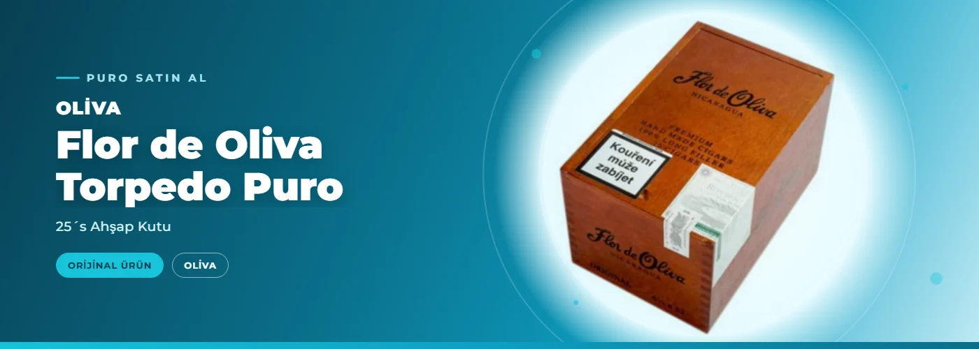 Flor de Oliva Torpedo Puro – 25´s Ahşap Kutu