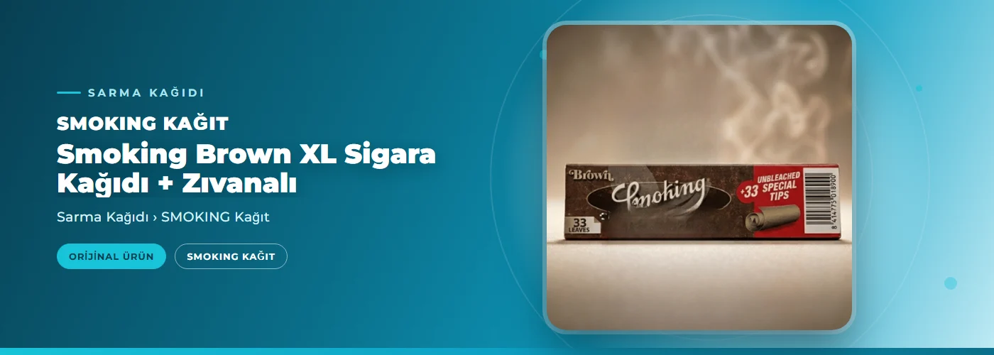 Smoking Brown XL Sigara Kağıdı + Zıvanalı