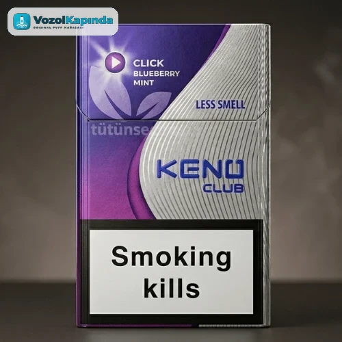 Keno Club Blueberry Mint Click sigara - Yabanmersini ve Nane
