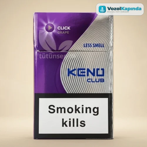 Keno Club Grape Click superslim ithal sigara - Siyah Üzüm