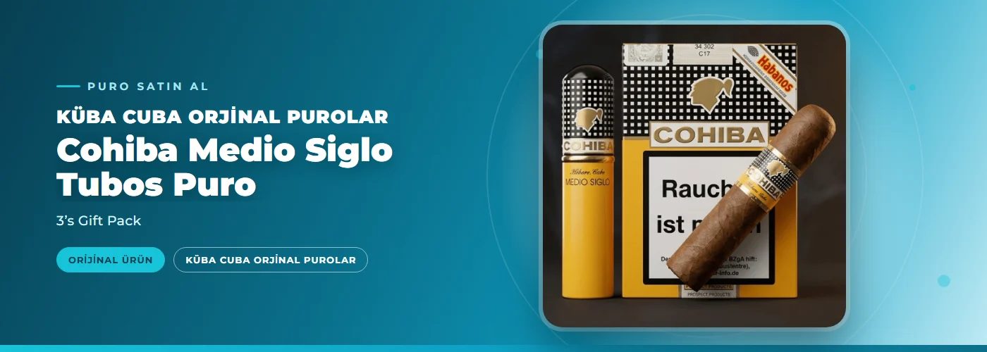 Cohiba Medio Siglo Tubos Puro – 3’s Gift Pack