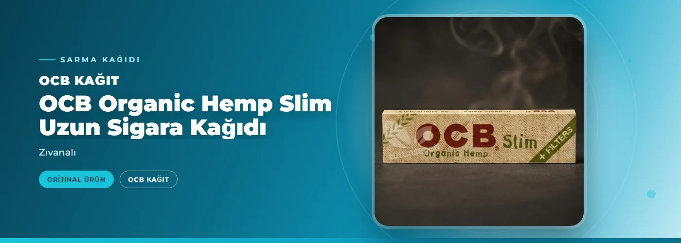 OCB Organic Hemp Slim Uzun Sigara Kağıdı – Zıvanalı