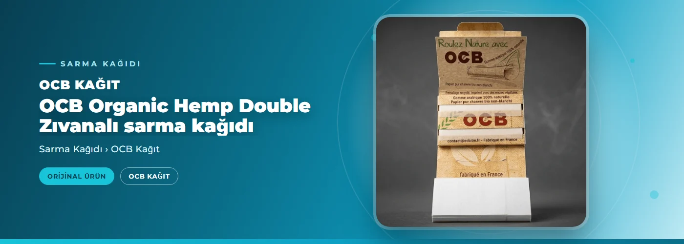 OCB Organic Hemp Double Zıvanalı sarma kağıdı