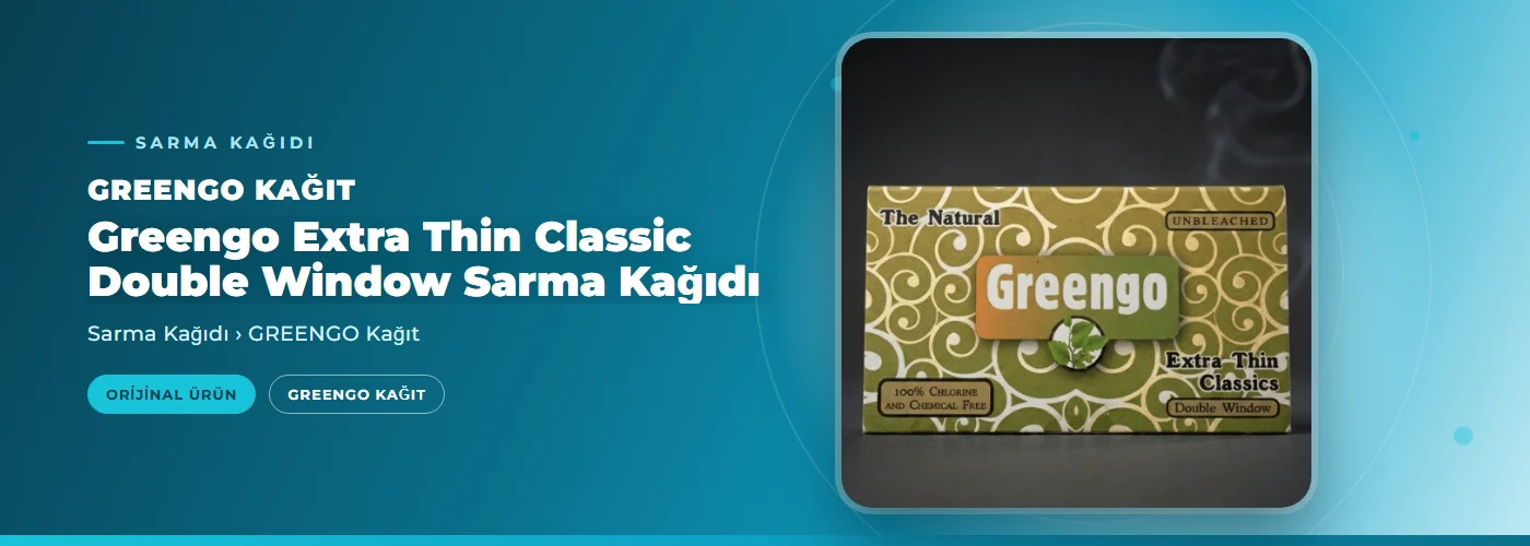 Greengo Extra Thin Classic Double Window Sarma Kağıdı