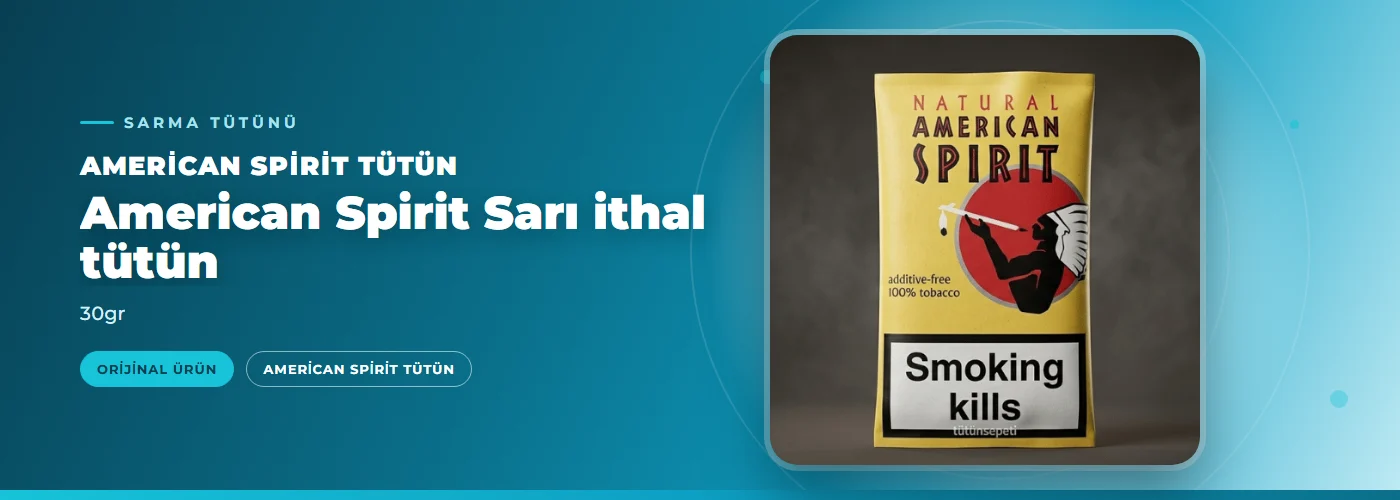 American Spirit Sarı ithal tütün – 30gr
