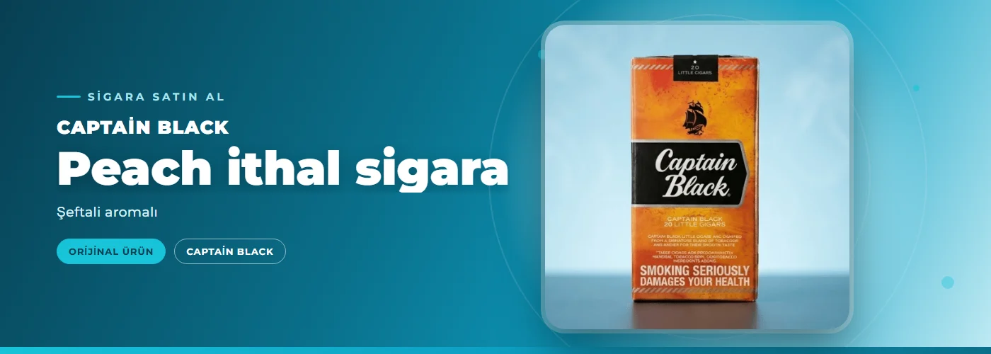 Captain Black Peach ithal sigara Satın Al – Şeftali aromalı