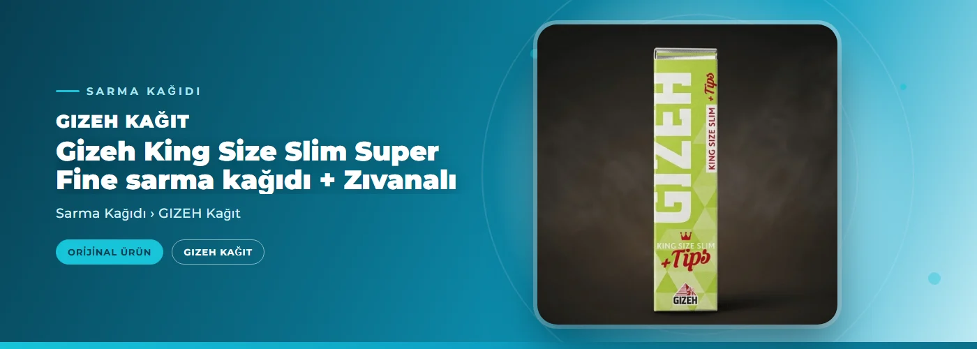 Gizeh King Size Slim Super Fine sarma kağıdı + Zıvanalı