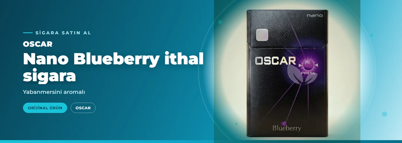 Oscar Nano Blueberry ithal sigara – Yabanmersini aromalı