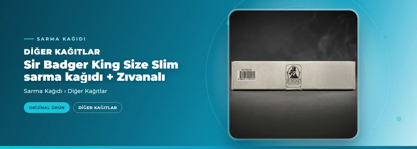 Sir Badger King Size Slim sarma kağıdı + Zıvanalı