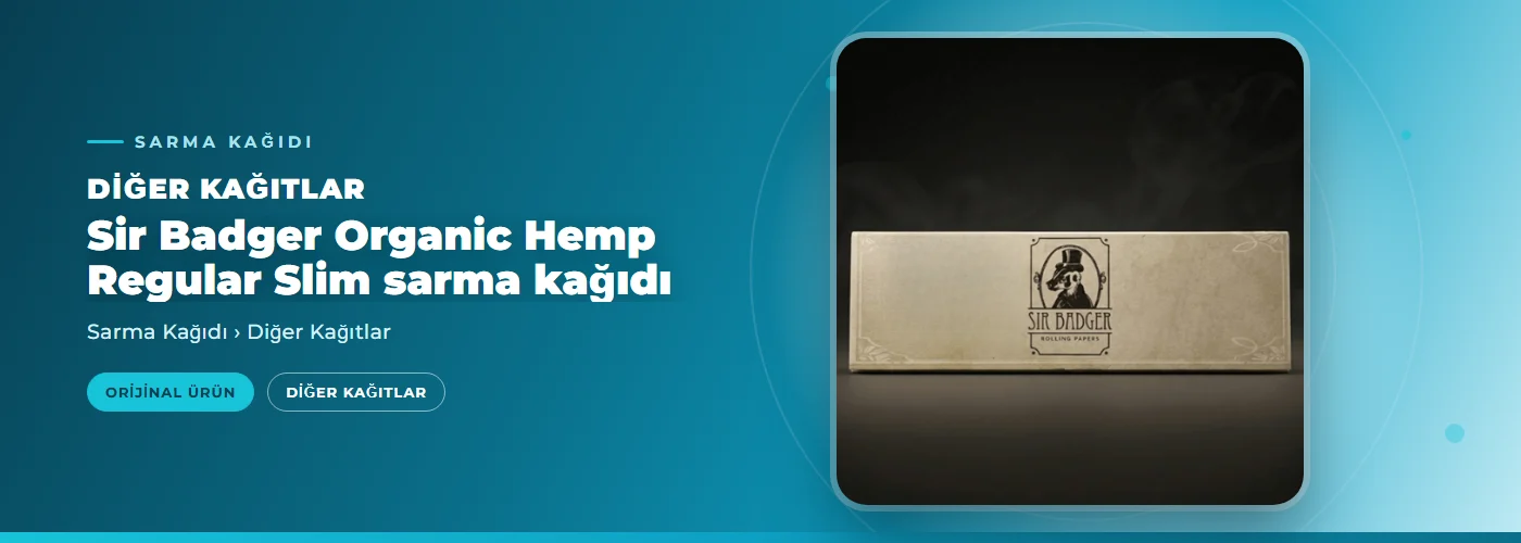 Sir Badger Organic Hemp Regular Slim sarma kağıdı