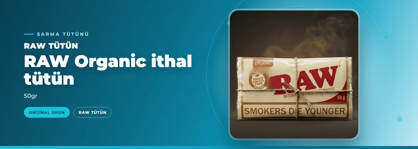 RAW Organic ithal tütün – 50gr