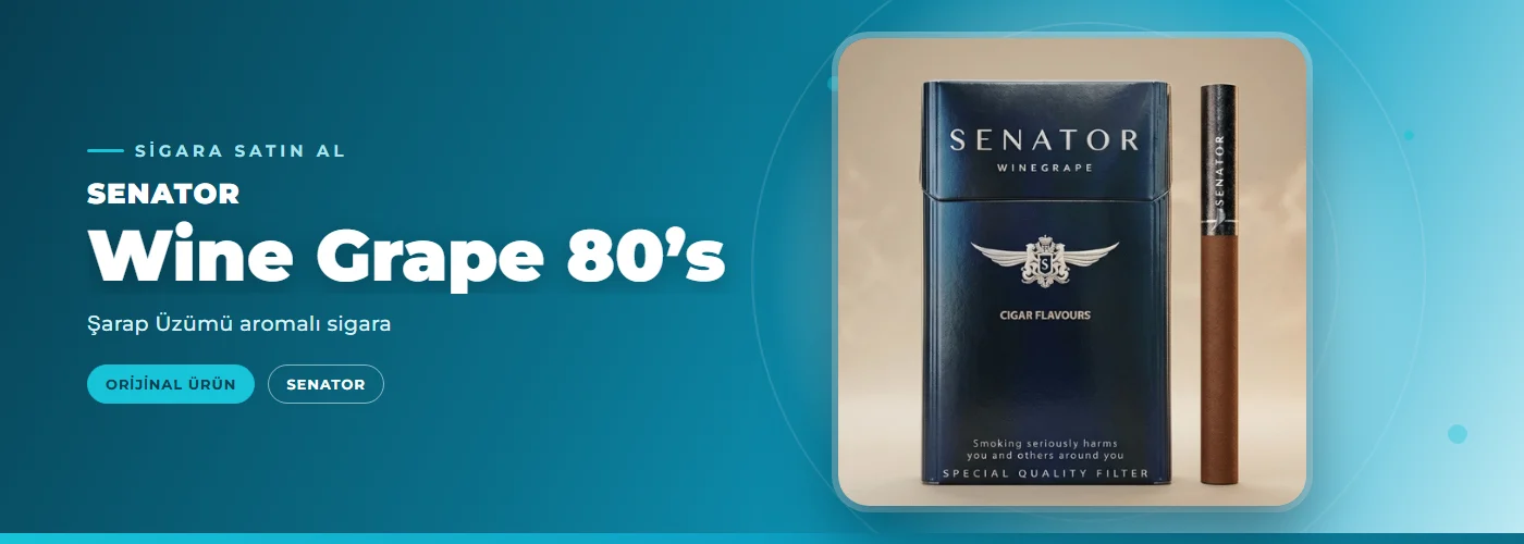Senator Wine Grape 80’s – Şarap Üzümü aromalı sigara