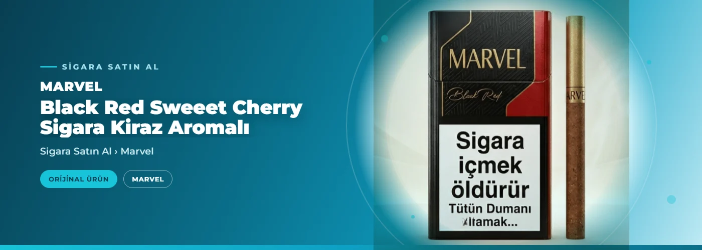 Marvel Black Red Sweeet Cherry Sigara Satın Al Kiraz Aromalı