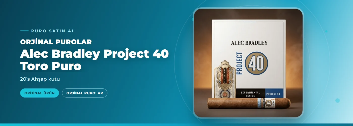 Alec Bradley Project 40 Toro Puro – 20’s Ahşap kutu