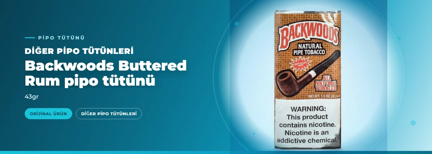 Backwoods Buttered Rum pipo tütünü – 43gr