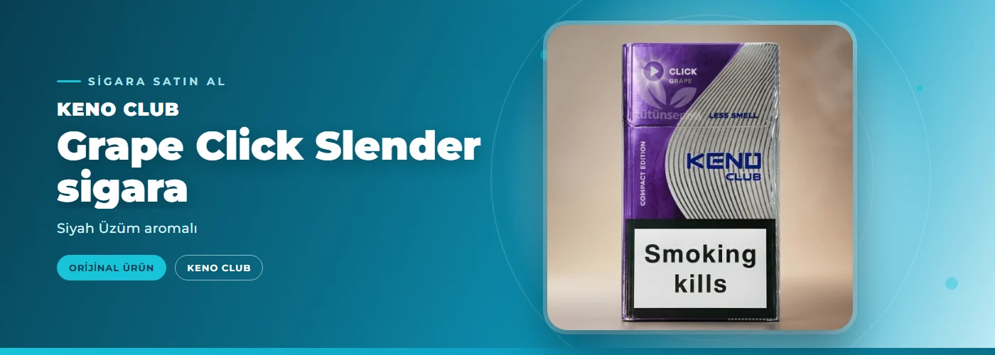 Keno Club Grape Click Slender sigara – Siyah Üzüm aromalı