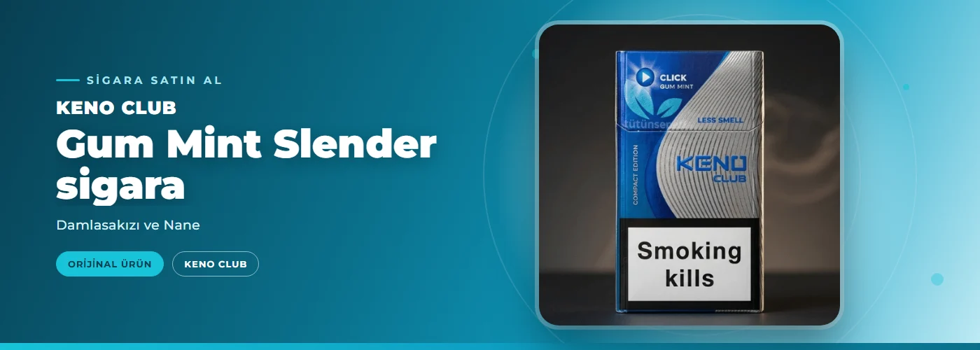 Keno Club Gum Mint Slender sigara – Damlasakızı ve Nane