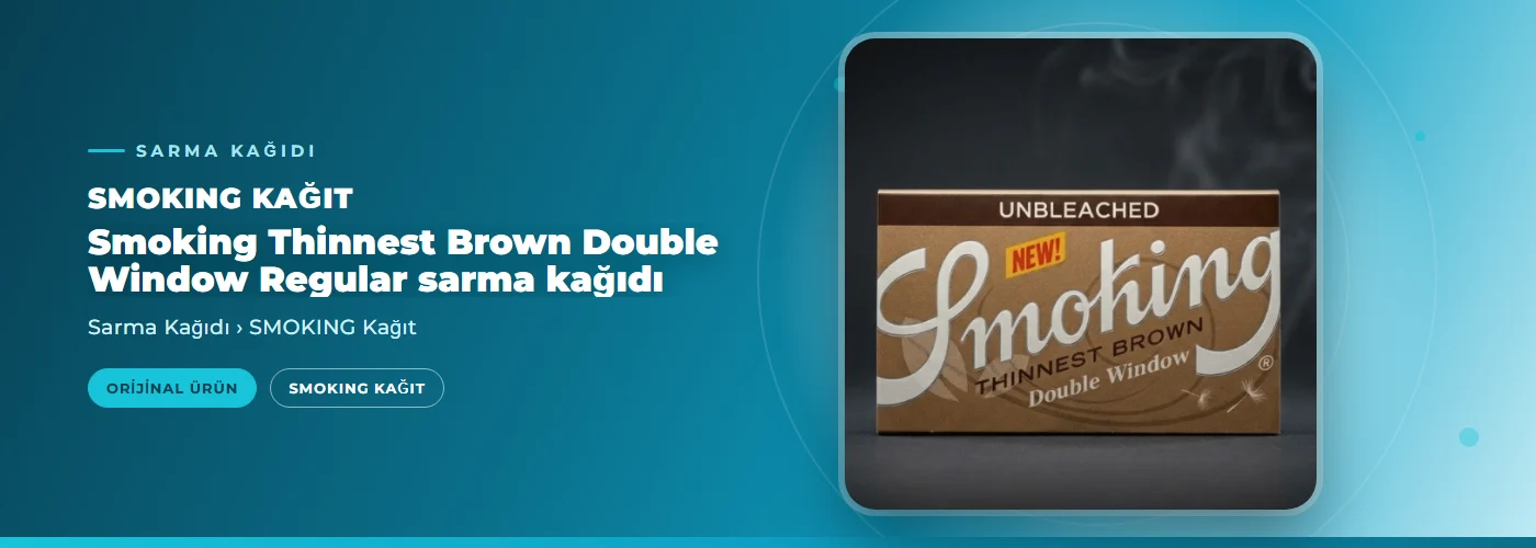 Smoking Thinnest Brown Double Window Regular sarma kağıdı