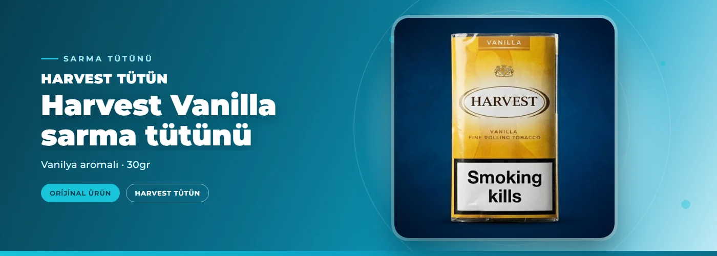 Harvest Vanilla sarma tütünü – Vanilya aromalı – 30gr