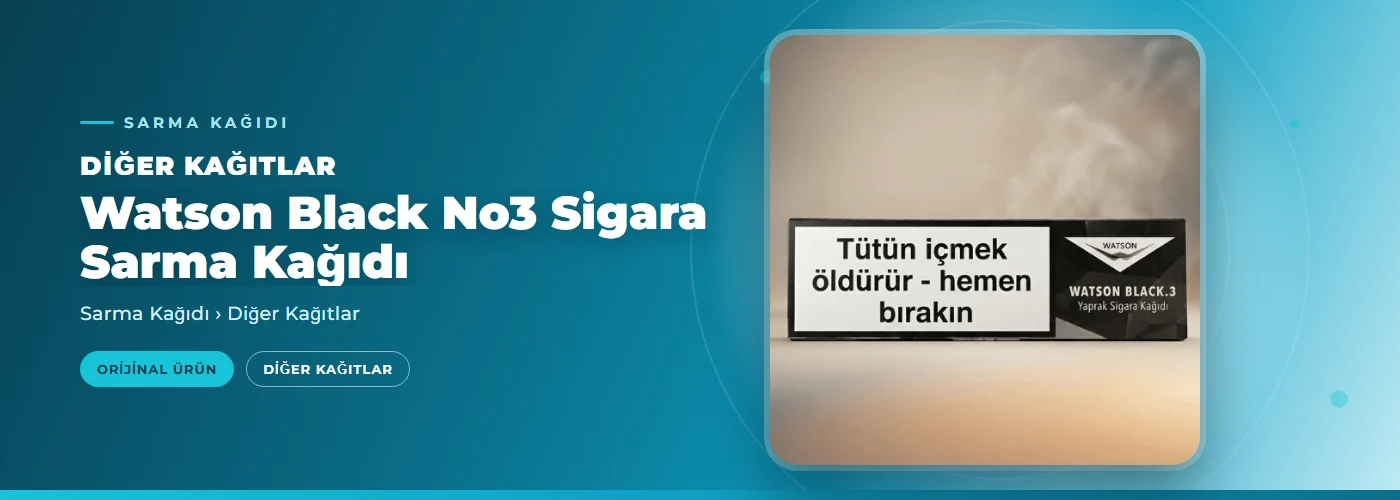 Watson Black No3 Sigara Sarma Kağıdı