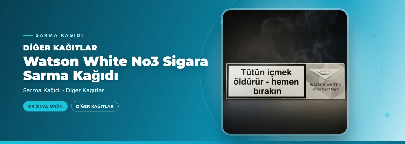 Watson White No3 Sigara Sarma Kağıdı