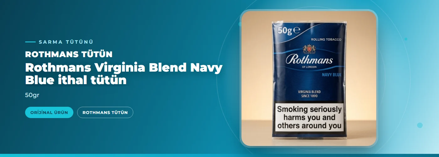 Rothmans Virginia Blend Navy Blue ithal tütün – 50gr