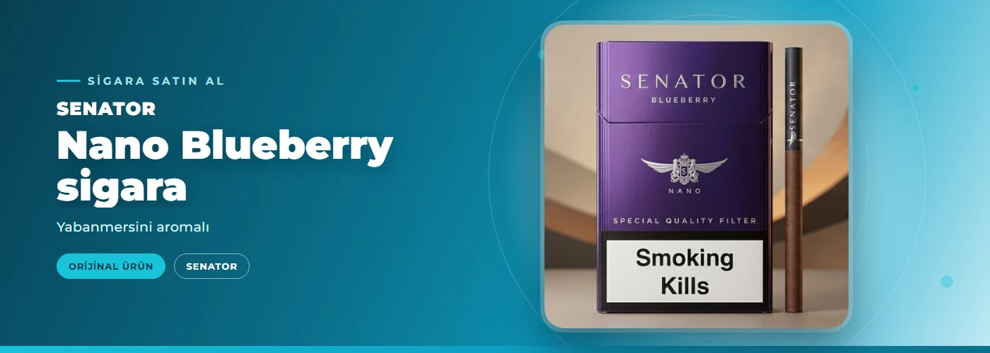 Senator Nano Blueberry sigara – Yabanmersini aromalı