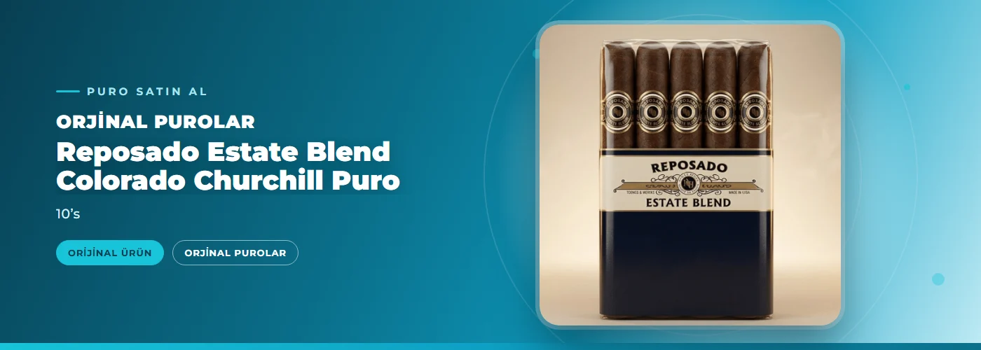 Reposado Estate Blend Colorado Churchill Puro – 10’s