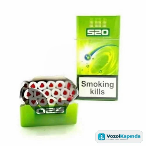 520 2 Ways Green Kalpli sigara - Mentol Yeşil Elma - görsel 2
