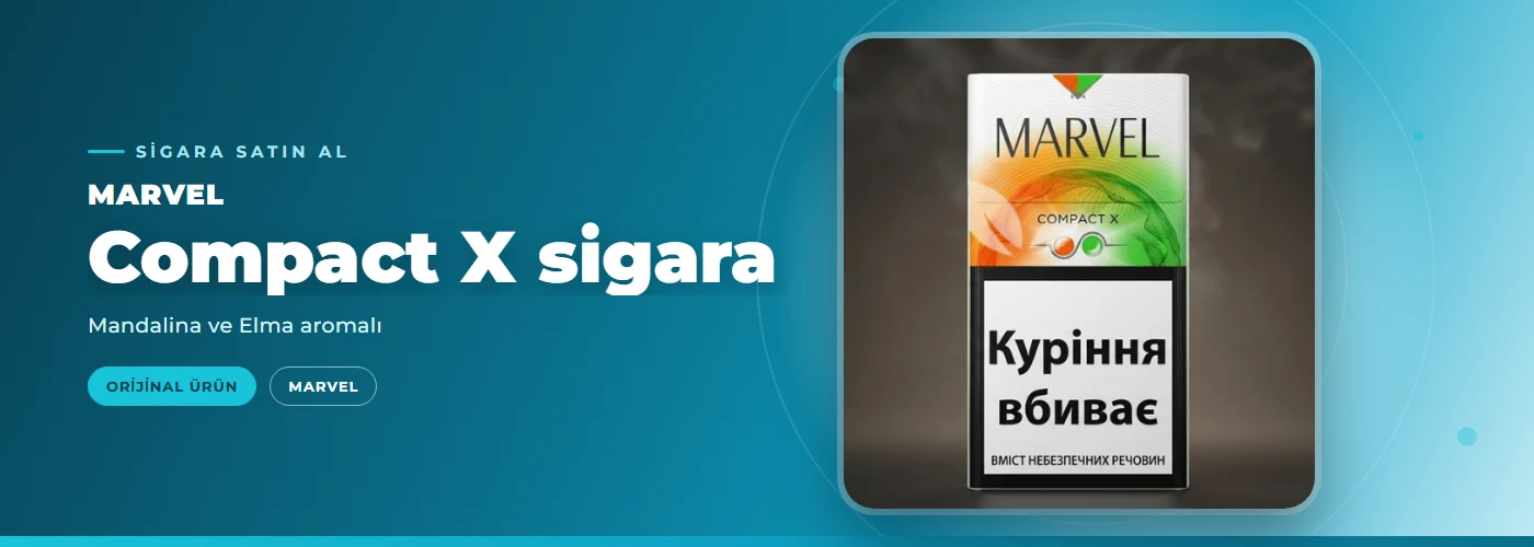 Marvel Compact X sigara – Mandalina ve Elma aromalı