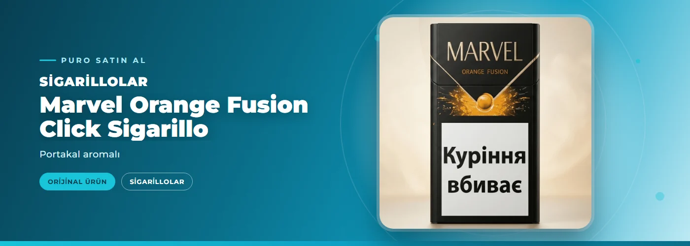 Marvel Orange Fusion Click Sigarillo – Portakal aromalı