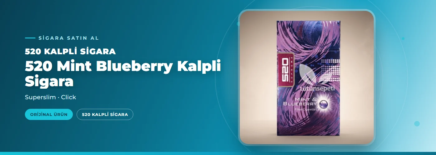 520 Mint Blueberry Kalpli Sigara – Superslim – Click
