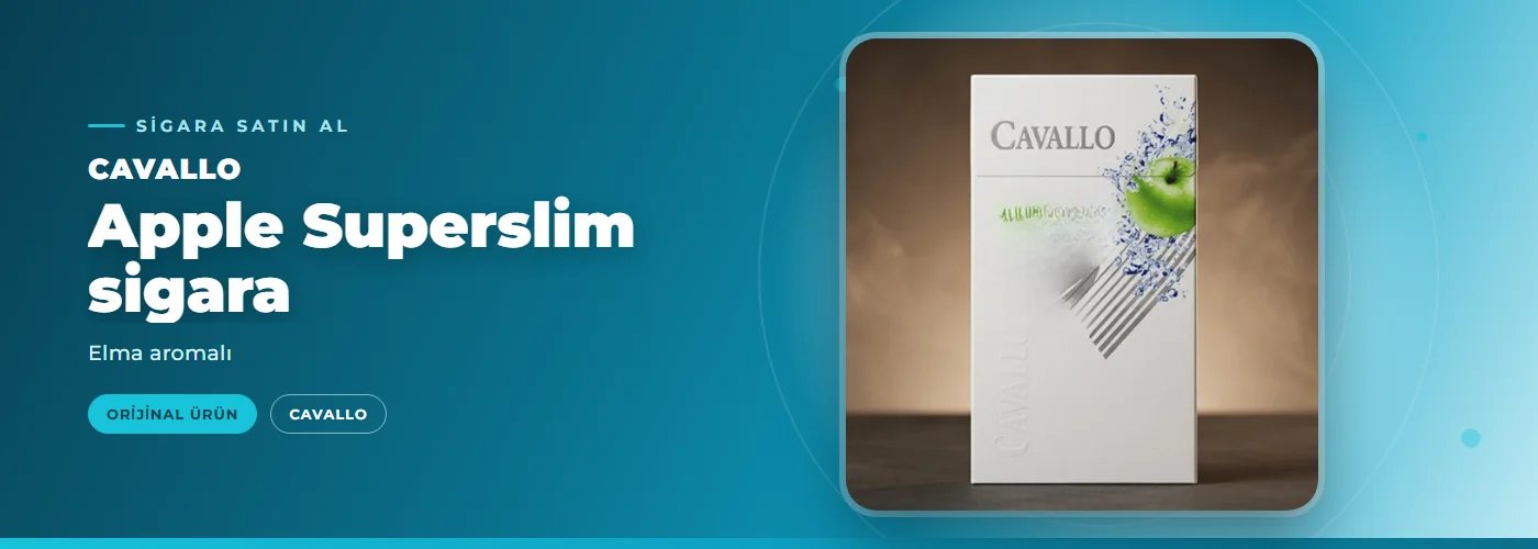 Cavallo Apple Superslim sigara – Elma aromalı