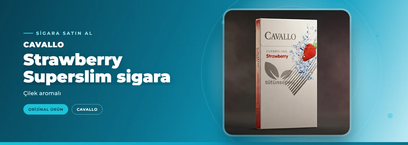 Cavallo Strawberry Superslim sigara – Çilek aromalı