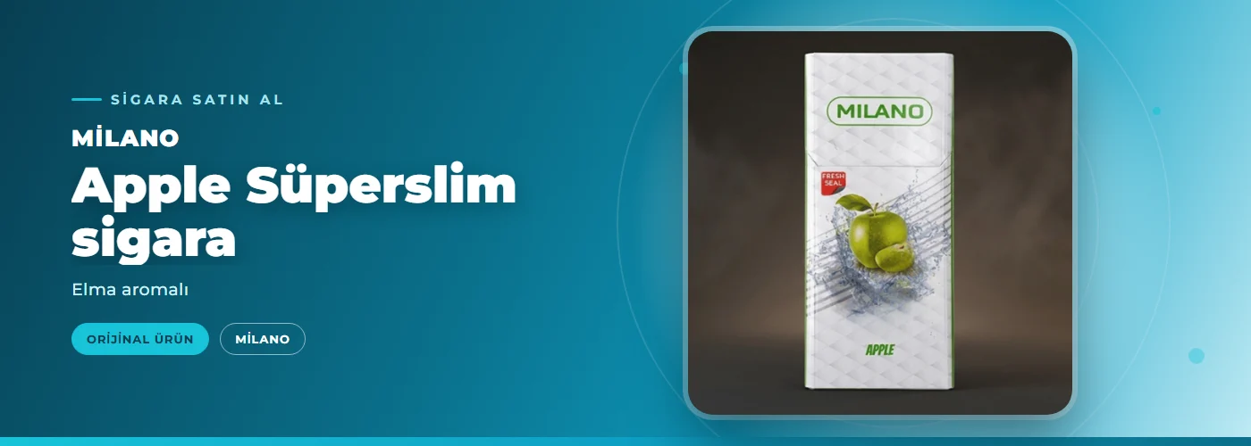 Milano Apple Süperslim sigara – Elma aromalı