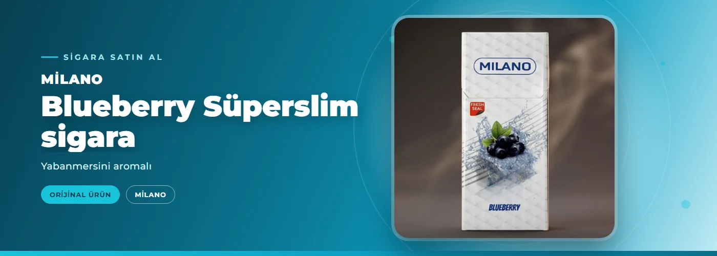 Milano Blueberry Süperslim sigara – Yabanmersini aromalı