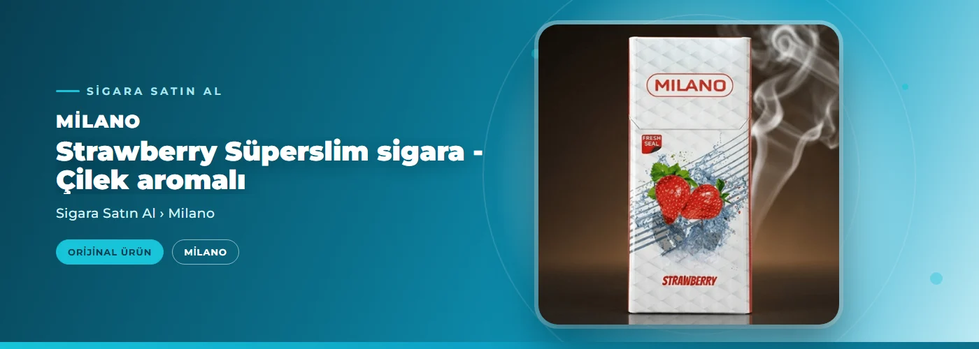 Milano Strawberry Süperslim sigara Satın Al- Çilek aromalı