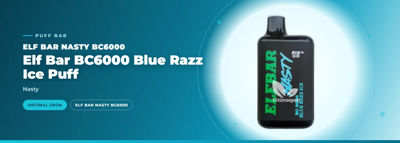 Elf Bar BC6000 Blue Razz Ice Puff – Nasty