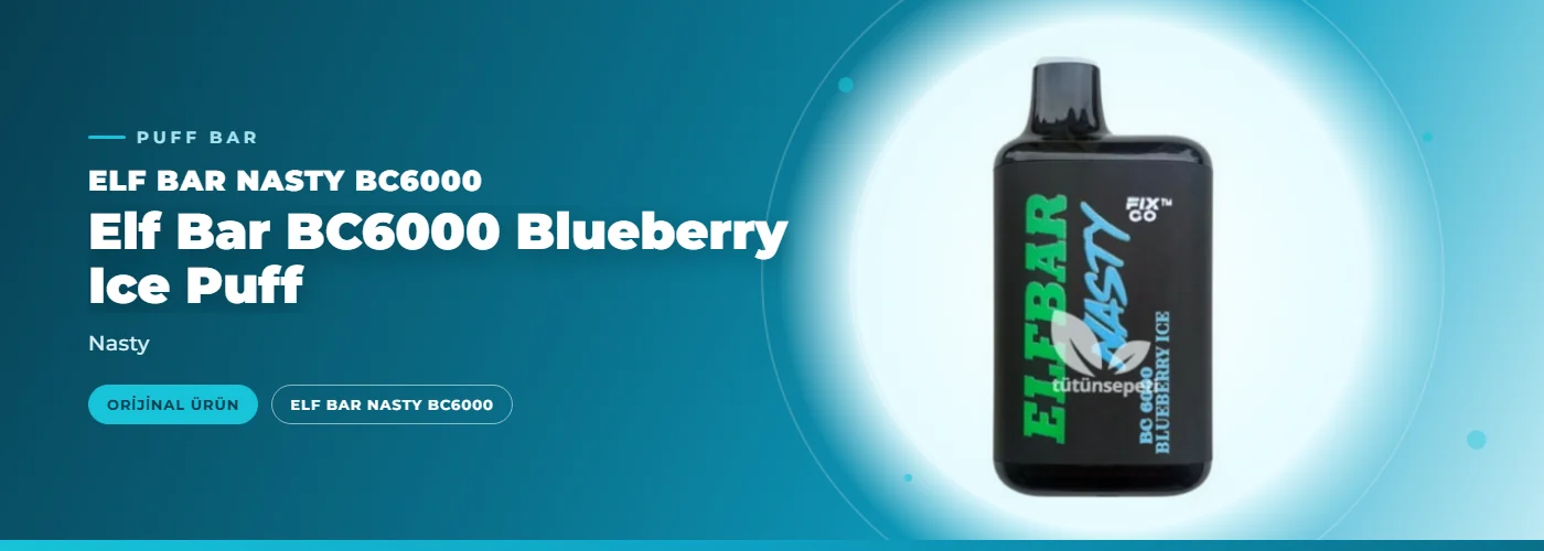 Elf Bar BC6000 Blueberry Ice Puff – Nasty