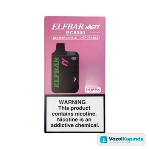 Elf Bar BC6000 Peach Ice Puff - Nasty - görsel 4