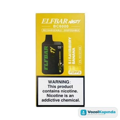 Elf Bar BC6000 Strawberry Banana Puff - Nasty - görsel 4