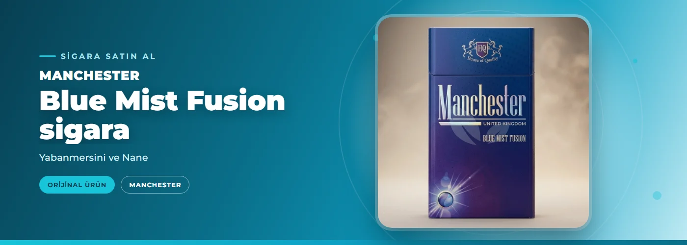 Manchester Blue Mist Fusion sigara – Yabanmersini ve Nane