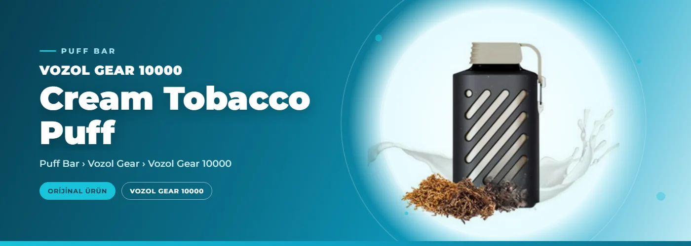 Vozol Gear 10000 Cream Tobacco Puff