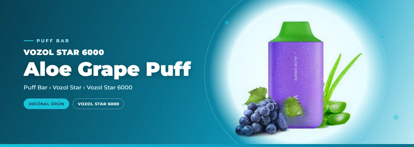 Vozol Star 6000 Aloe Grape Puff