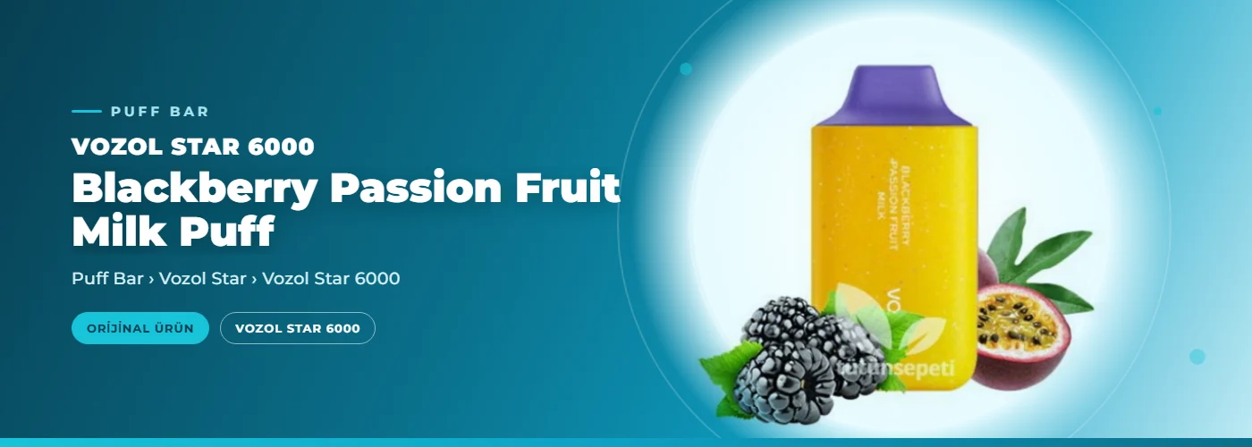 Vozol Star 6000 Blackberry Passion Fruit Milk Puff