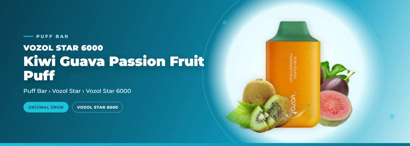 Vozol Star 6000 Kiwi Guava Passion Fruit Puff