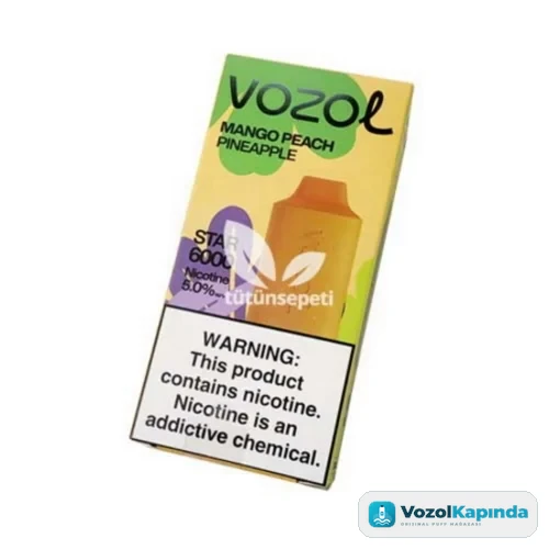 Vozol Star 6000 Mango Peach Pineapple Puff - görsel 4