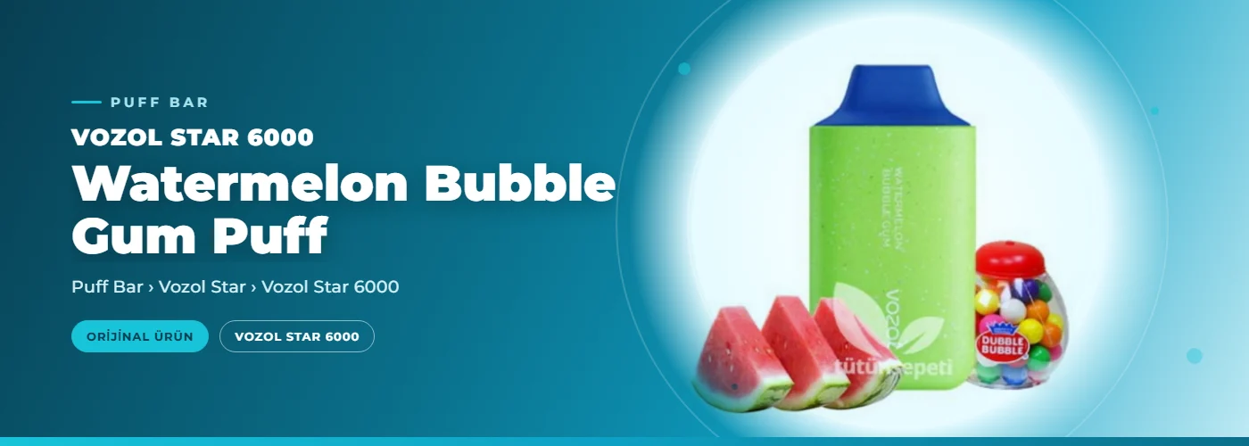 Vozol Star 6000 Watermelon Bubble Gum Puff