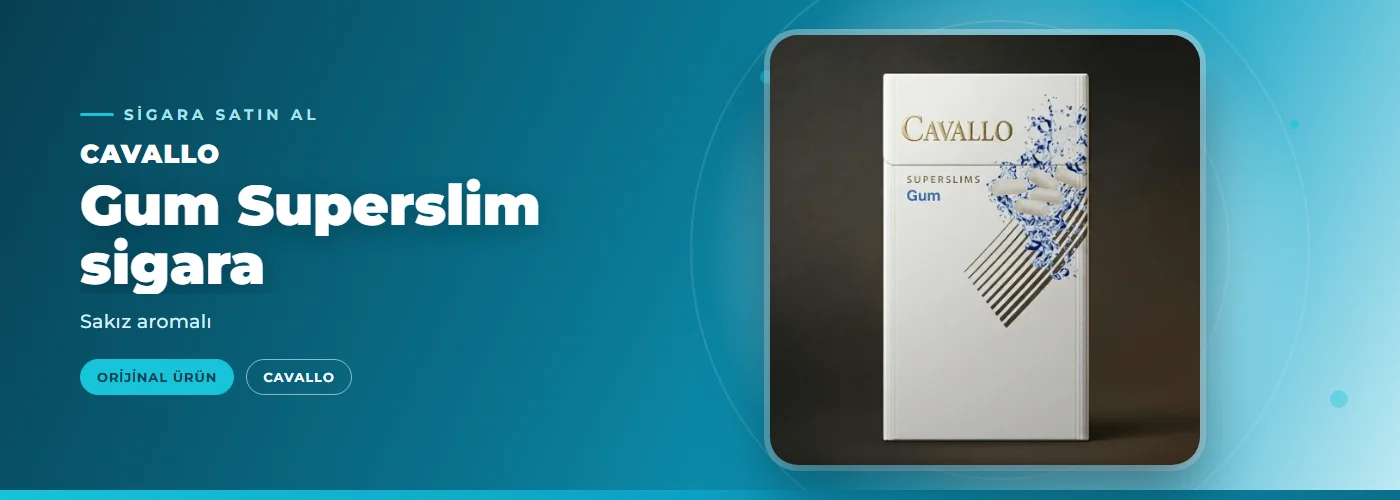 Cavallo Gum Superslim sigara – Sakız aromalı