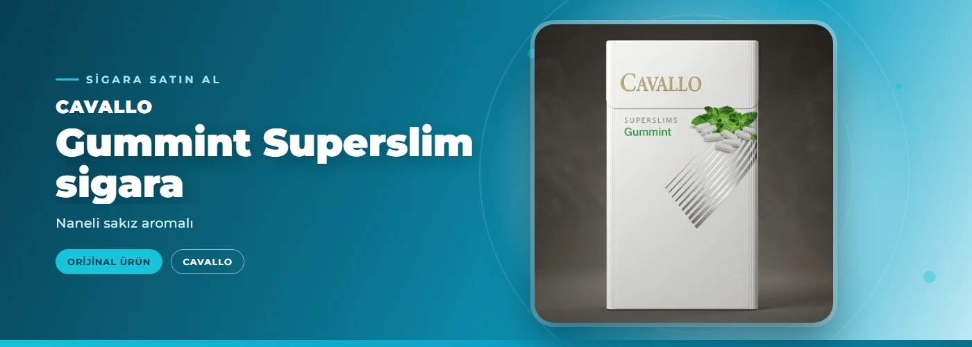 Cavallo Gummint Superslim sigara – Naneli sakız aromalı